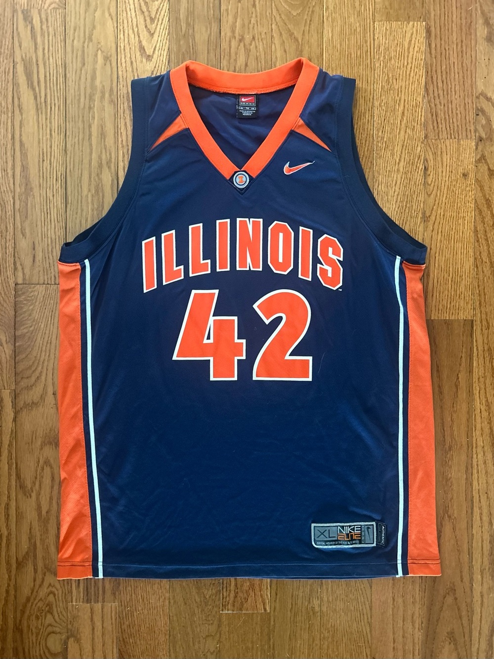 Illinois #42 Nike Elite Retro Jersey Size XL
